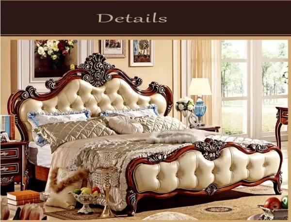 modern european solid wood bed 2 people Fashion Carved  1.8 m bed  french bedroom furniture 85256 - Image 6