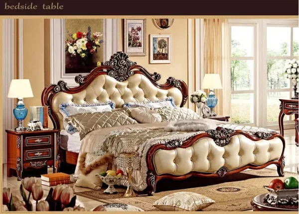 modern european solid wood bed 2 people Fashion Carved  1.8 m bed  french bedroom furniture 85256 - Image 15