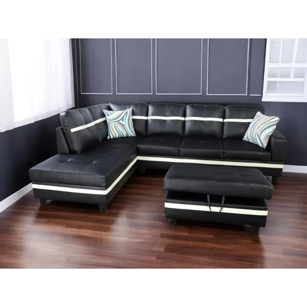 L Shaped Couch,  Sectional Couches for Living Room, Modern Living Room Furniture Sets Sofa in 3PCS for Home/Office, Sofa Cama - Image 6