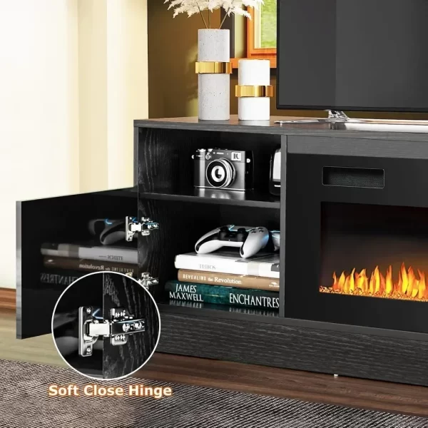 with 36" Electric Fireplace,Entertainment Center with Fireplace,TV Stand with Fireplace LED Light - Image 5