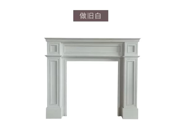 American solid wood fireplace decorative cabinet B & B retro French European fireplace rack - Image 16