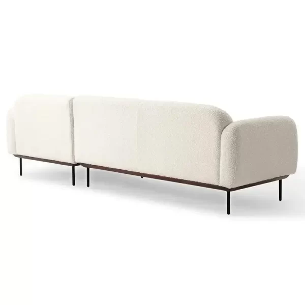 Modern Retro Simple Lambswool Sofa Home Small Apartment Living Room Fabric Craft Sofa Nordic Solid Wood Sofa - Image 12