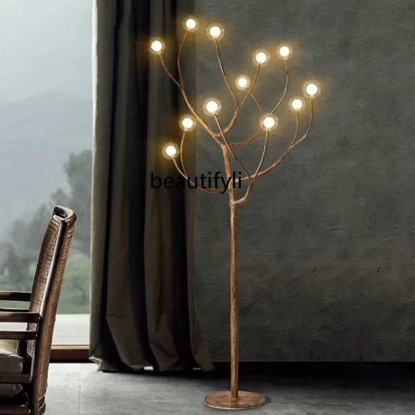 HJ Branches Fall Floor Lamp Study Living Room Sofa Edge Decoration New Chinese Style Floor Lamp - Image 5