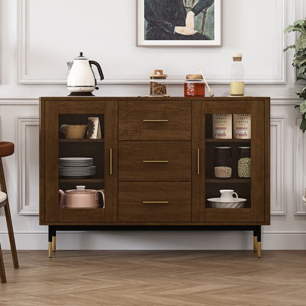 XL Tea Side Cabinet Kitchen Locker Living Room Cabinet against the Wall Burlywood Side Cabinet - Image 12