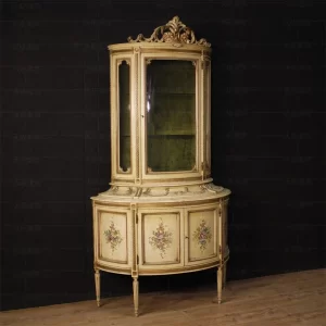 European vintage to do old wine cabinet single door Louis XVI antique display wine cabinet crack paint luxury wine cabinet