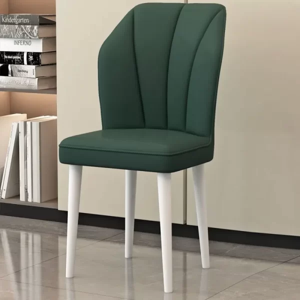 Cream style dining chair simple light luxury dining chair casual restaurant soft bag stool makeup home backrest chair - Image 9