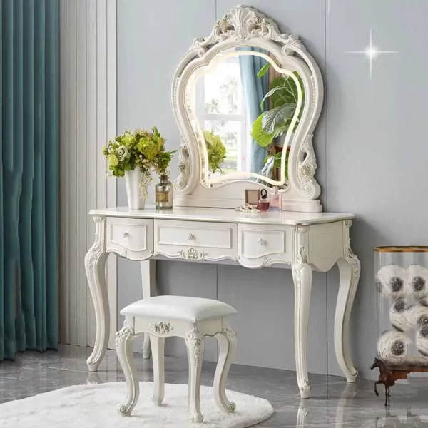 Stool Luxury Dresser Eithe Drawers Girl White Living Room Storage Dressing Table Women High End Comoda Pra Quarto Furniture - Image 5