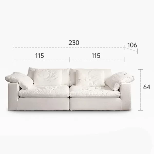 Comfort White Living Room Sofa Minimalist Tiny House Sectional Unique Living Room Sofa Designer Reading Mueble Sala Furnitures - Image 6