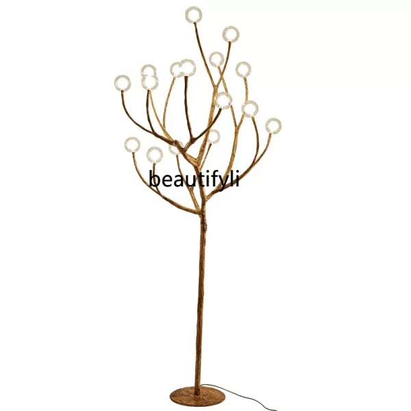 HJ Branches Fall Floor Lamp Study Living Room Sofa Edge Decoration New Chinese Style Floor Lamp