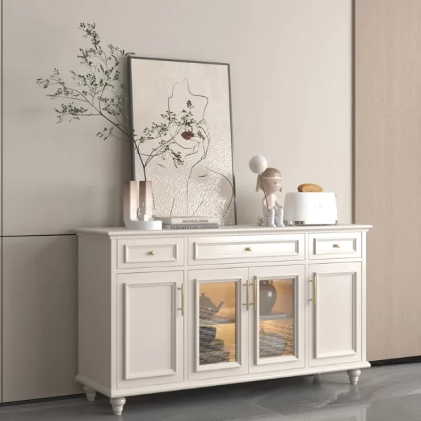 Buffet Cabinet Kitchen Dining Room Sideboard Space Saving Furniture Accent Island Aesthetic Armoire De Cuisine Vitrinas - Image 3