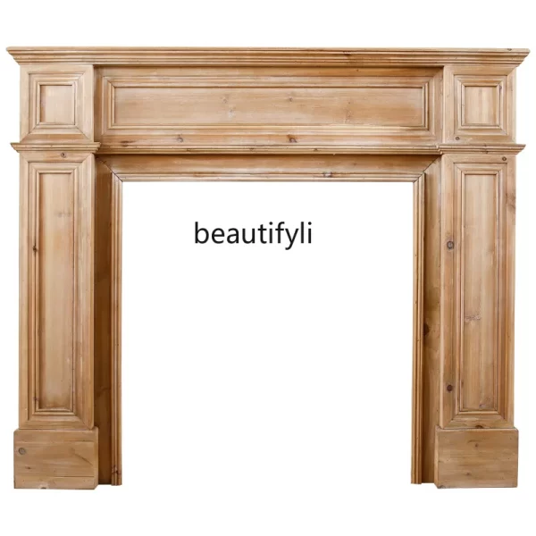 American solid wood fireplace decorative cabinet B & B retro French European fireplace rack