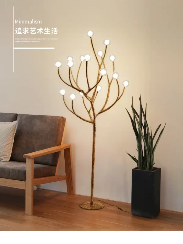 HJ Branches Fall Floor Lamp Study Living Room Sofa Edge Decoration New Chinese Style Floor Lamp - Image 6