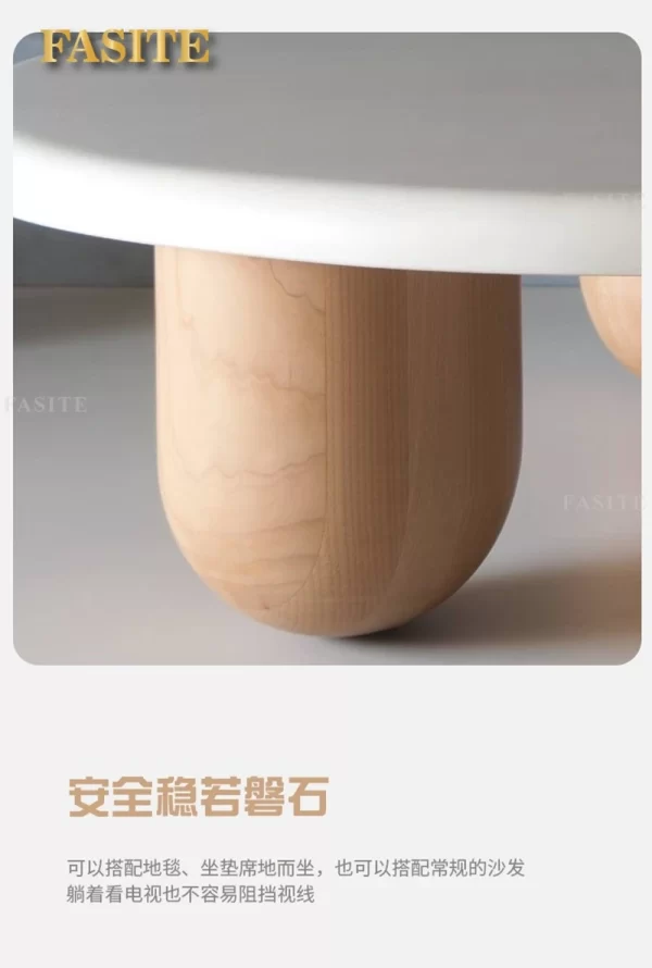 Tea table Nordic simple small round tea table special-shaped tea table arc tea table modern retro - Image 8