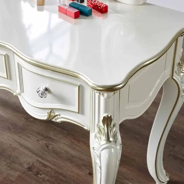 Stool Luxury Dresser Eithe Drawers Girl White Living Room Storage Dressing Table Women High End Comoda Pra Quarto Furniture - Image 3