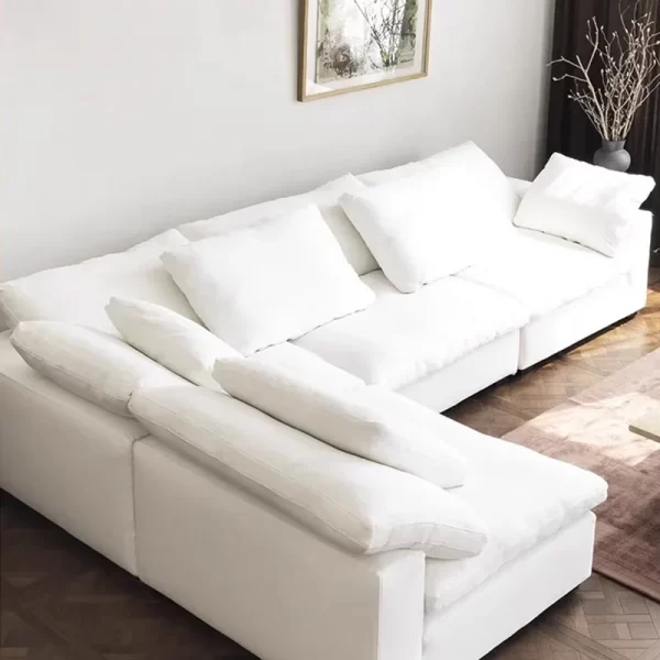 Comfort White Living Room Sofa Minimalist Tiny House Sectional Unique Living Room Sofa Designer Reading Mueble Sala Furnitures - Image 2