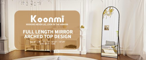 Arched Full Length Mirror, 71"x26" Full Body Floor Mirror Standing Hanging or Leaning Wall, Full Body Mirror with Stand - Image 15