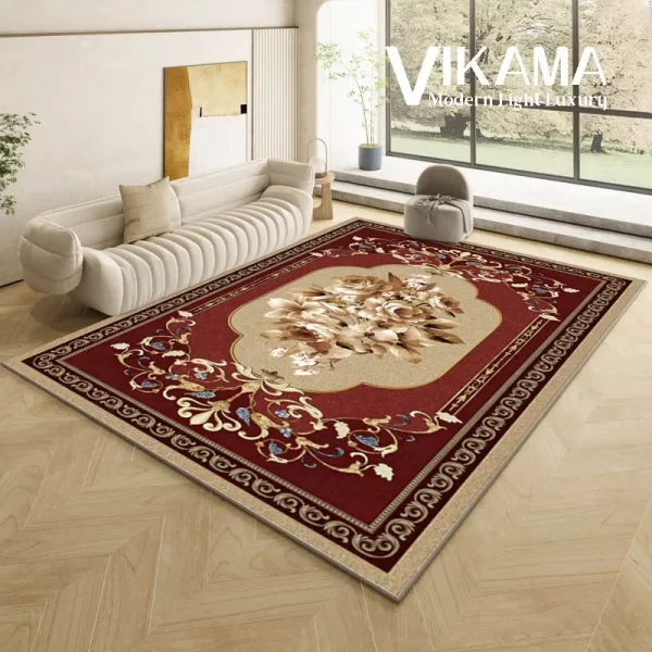 VIKAMA Persian retro ethnic style living room large carpet Bohemian bedroom sofa bed decoration non-slip washable floor mat - Image 5