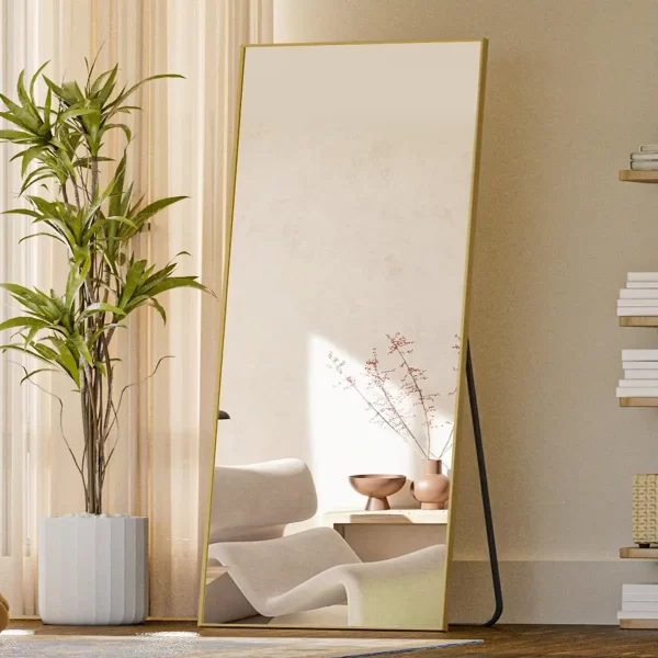 Full Length Mirror with Stand, 71"x26" Mirror Full Length,Full Body Mirror with Aluminum Alloy Frame, Hanging or Leaning Against - Image 7