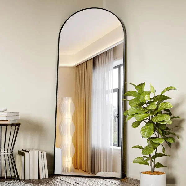 Arched Full Length Mirror, 71"x26" Full Body Floor Mirror Standing Hanging or Leaning Wall, Full Body Mirror with Stand - Image 7