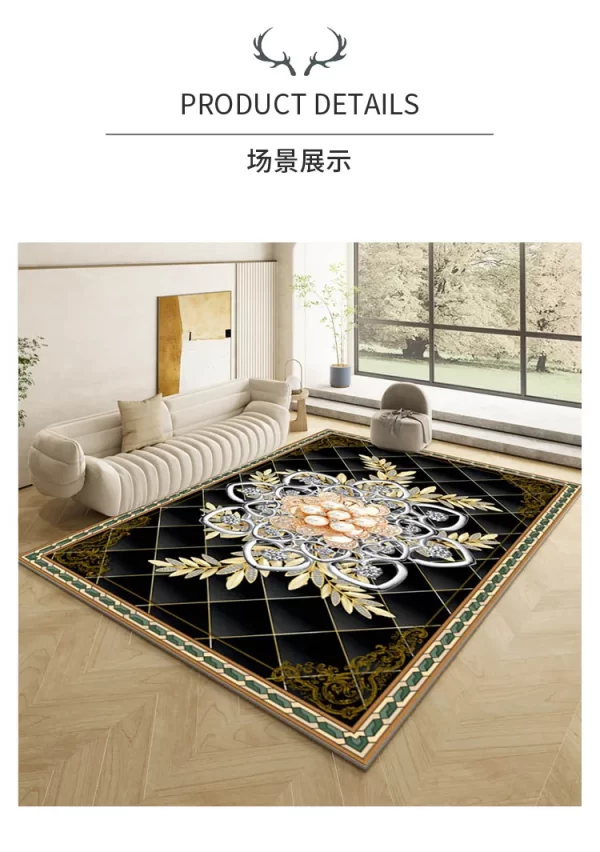 VIKAMA Persian retro ethnic style living room large carpet Bohemian bedroom sofa bed decoration non-slip washable floor mat - Image 13