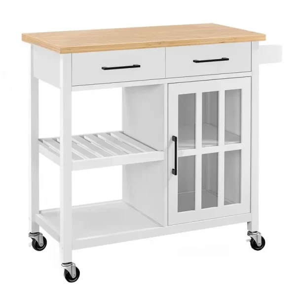 European Wooden Kitchen Trolleys for Furniture Household Auxiliary Cart Multilayer Storage Simple Restaurant Food Delivery Truck