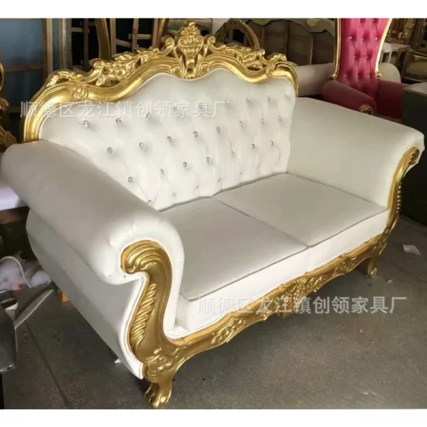 Manufacturer wholesale, European hotel sofa, wedding double sofa, beauty club cafe leisure sofa - Image 2