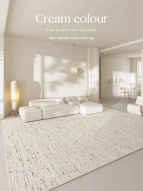 VIKAMA Cream Wind Imitation Cashmere Washed Floor Carpet Waterproof and Non-Slip Home Mat Living Room Large Bedroom Carpet - Image 7