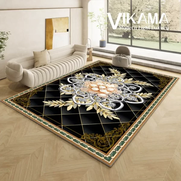 VIKAMA Persian retro ethnic style living room large carpet Bohemian bedroom sofa bed decoration non-slip washable floor mat - Image 3