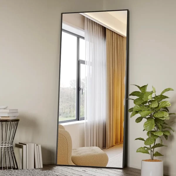 Full Length Mirror with Stand, 71"x26" Mirror Full Length,Full Body Mirror with Aluminum Alloy Frame, Hanging or Leaning Against - Image 5