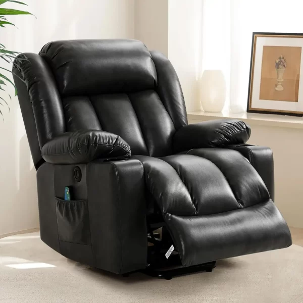 Power Lift Recliner Chair for Elderly with Massage and Heat, 2 Cup Holders, USB Ports,Remote Controls - Image 9