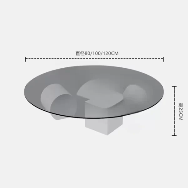 Light Luxury Glass Coffee Tables Home Balcony Side Table Creative Geometric Art Round Corner Table Nordic Living Room Furniture - Image 6