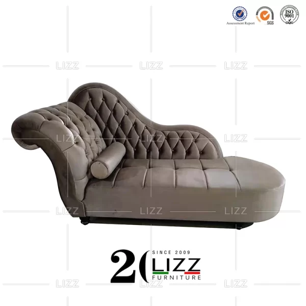 Modern Leisure Living Room Furniture Velvet Fabric Chaise Lounge - Image 10