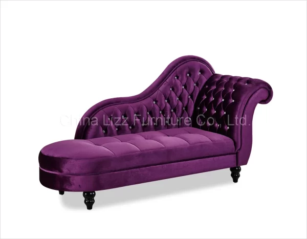 Modern Leisure Living Room Furniture Velvet Fabric Chaise Lounge - Image 11