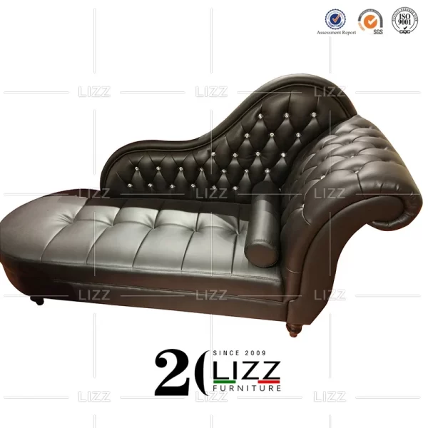 Modern Leisure Living Room Furniture Velvet Fabric Chaise Lounge - Image 5