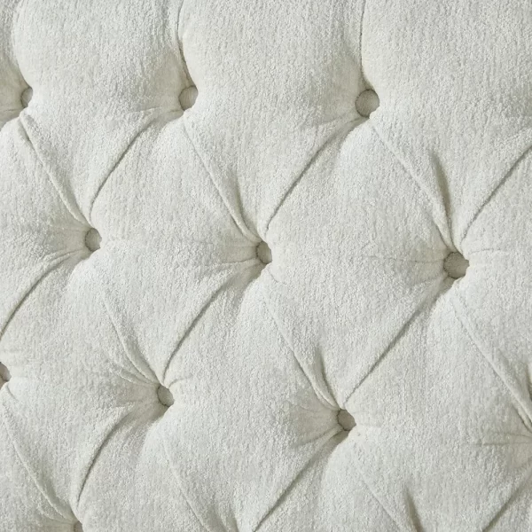 King Size Platform Bed Frame, Chenille Upholstered Sleigh Bed with Scroll Wingback Headboard & Footboard, Bed Frames - Image 2