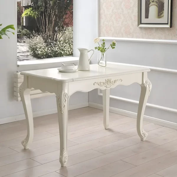 Modern Minimalist Dining Table European Carved Household Long Coffee Tables Luxury Rectangle Corner Tables Home Furniture - Image 7