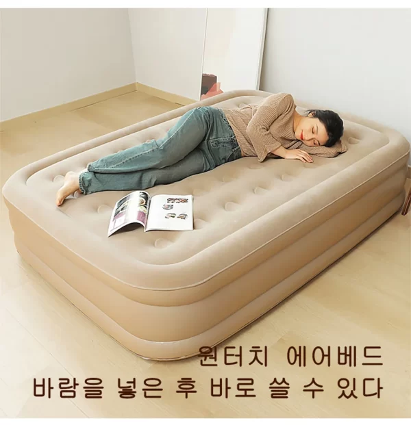 Interior Air Mattress Glamping Mats PVC Inflatable Sleeping Mattress Luxury 2 Person Camping Bed Mat Built-in Pump Thicken Mat - Image 11