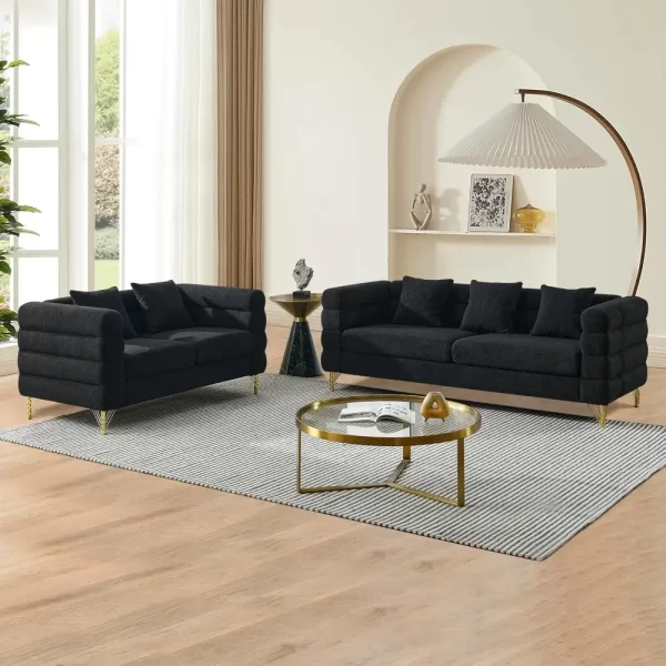 Sofa set, suitable for living rooms, modern decorative furniture, segmented sofas, 3-person sofas, and double sofas with5pillows