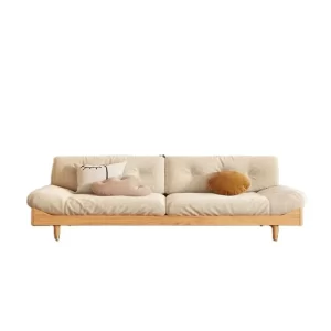 Living Room Nordic Modern Simple Solid Wood Sofa One Set Two Set Three Set Soft and Comfortable Combination Fabric Sofa