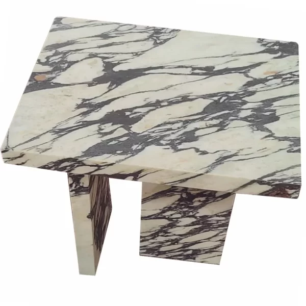 Modern American Style Living Room Furniture Oval White Coffee Table Marble Coffee Table - Image 8