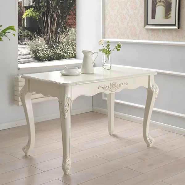 Modern Minimalist Dining Table European Carved Household Long Coffee Tables Luxury Rectangle Corner Tables Home Furniture