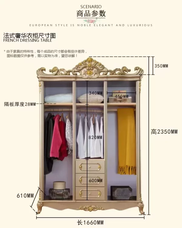 European Storage Wardrobe Nordic Wooden Large Apartment Shoe Clothes Wardrobes Bedroom Living Room Ropero Armable Home Furniture - Image 21