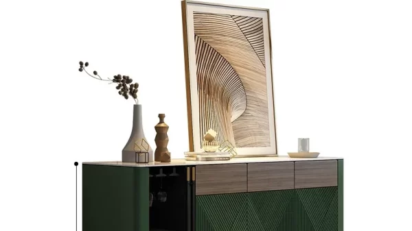 Luxury Style Stone Plate Dining Edge Tea Cabinet Modern Minimalist Living Room Dining Room Dark Green Hallway Side Cabinet - Image 41