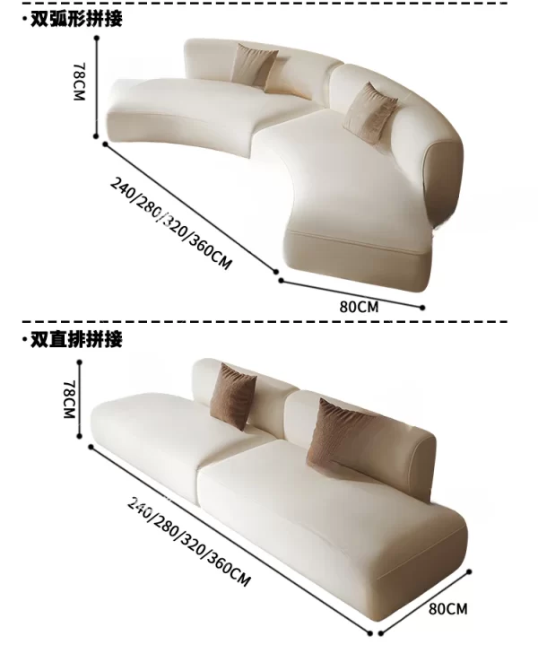 Semicircular curved sofa small apartment clothing store beauty salon hotel office business rest area - Image 9