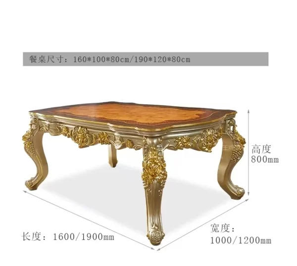 Luxury restaurant furniture, marble round dining table, European style home decor, oak - Image 15