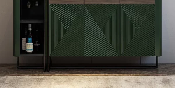 Luxury Style Stone Plate Dining Edge Tea Cabinet Modern Minimalist Living Room Dining Room Dark Green Hallway Side Cabinet - Image 22