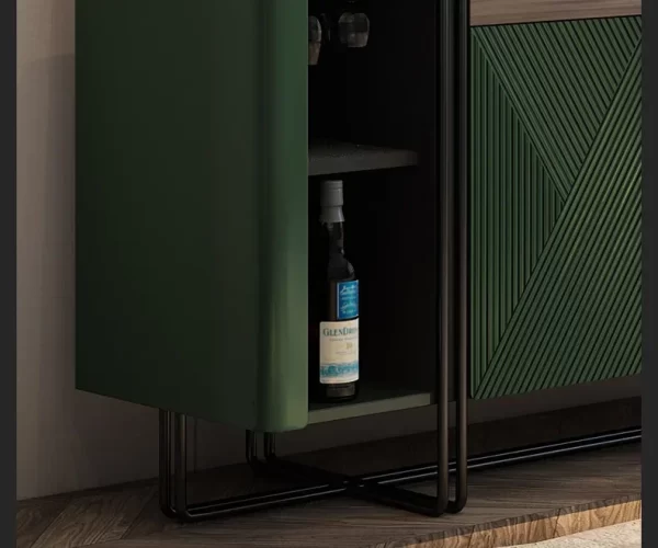 Luxury Style Stone Plate Dining Edge Tea Cabinet Modern Minimalist Living Room Dining Room Dark Green Hallway Side Cabinet - Image 24