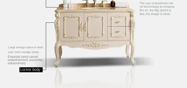 Bathroom Cabinet Combination Modern Simple Washbasin Cabinet Bathroom Retro Washstand Floor Cabinet - Image 19