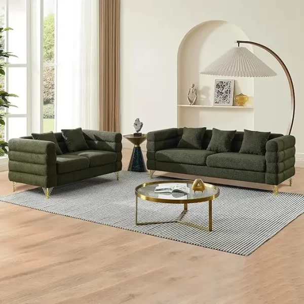 Sofa set, suitable for living rooms, modern decorative furniture, segmented sofas, 3-person sofas, and double sofas with5pillows - Image 7