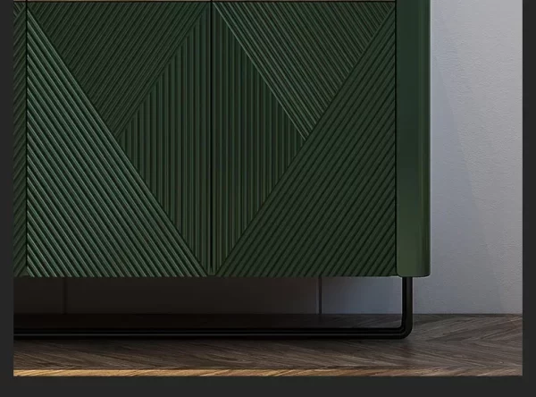 Luxury Style Stone Plate Dining Edge Tea Cabinet Modern Minimalist Living Room Dining Room Dark Green Hallway Side Cabinet - Image 27